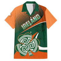 Ireland Rugby Family Matching Off Shoulder Short Dress and Hawaiian Shirt Irish Shamrock Go 2023 World Cup - Wonder Print Shop