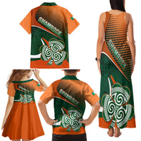 Ireland Rugby Family Matching Tank Maxi Dress and Hawaiian Shirt Irish Shamrock Go 2023 World Cup - Wonder Print Shop