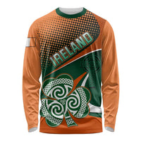 Ireland Rugby Long Sleeve Shirt Irish Shamrock Go 2023 World Cup LT01