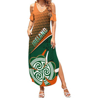 Custom Ireland Rugby Summer Maxi Dress Irish Shamrock Go 2023 World Cup - Wonder Print Shop