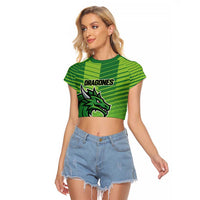 Dragones Guatemala Rugby Custom Raglan Cropped T Shirt Te esperamos - Wonder Print Shop