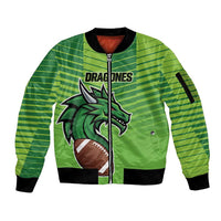 Dragones Guatemala Rugby Custom Sleeve Zip Bomber Jacket Te esperamos - Wonder Print Shop