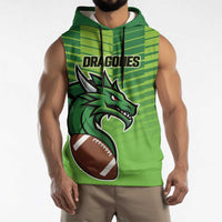 Dragones Guatemala Rugby Custom Sleeveless Hoodie Te esperamos - Wonder Print Shop