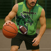 Dragones Guatemala Rugby Custom Sleeveless Zip Hoodie Te esperamos - Wonder Print Shop