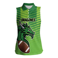 Dragones Guatemala Rugby Custom Women Sleeveless Polo Shirt Te esperamos - Wonder Print Shop