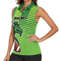 Dragones Guatemala Rugby Custom Women Sleeveless Polo Shirt Te esperamos - Wonder Print Shop