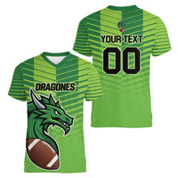 Dragones Guatemala Rugby Custom Women V-Neck T-Shirt Te esperamos - Wonder Print Shop