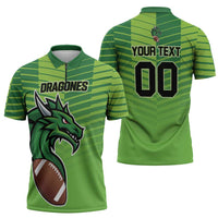 Dragones Guatemala Rugby Custom Zipper Polo Shirt Te esperamos - Wonder Print Shop