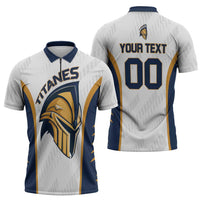 Titanes Guatemala Rugby Custom Zipper Polo Shirt Estamos de regreso - Wonder Print Shop