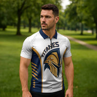 Titanes Guatemala Rugby Custom Zipper Polo Shirt Estamos de regreso - Wonder Print Shop