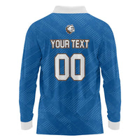 Bulldogs Guatemala Rugby Custom Long Sleeve Polo Shirt Seguimos Creciendo - Wonder Print Shop