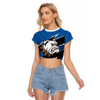Bulldogs Guatemala Rugby Custom Raglan Cropped T Shirt Seguimos Creciendo - Wonder Print Shop