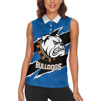 Bulldogs Guatemala Rugby Custom Women Sleeveless Polo Shirt Seguimos Creciendo - Wonder Print Shop