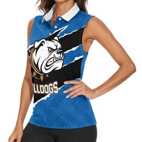 Bulldogs Guatemala Rugby Custom Women Sleeveless Polo Shirt Seguimos Creciendo - Wonder Print Shop