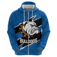 Bulldogs Guatemala Rugby Custom Zip Hoodie Seguimos Creciendo - Wonder Print Shop