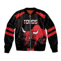 Toros Guatemala Rugby Custom Bomber Jacket Vamos Toros Vamos Toros - Wonder Print Shop
