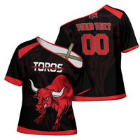 Toros Guatemala Rugby Custom Cross Shoulder Shirt Vamos Toros Vamos Toros - Wonder Print Shop