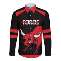 Toros Guatemala Rugby Custom Long Sleeve Button Shirt Vamos Toros Vamos Toros - Wonder Print Shop