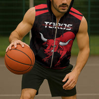 Toros Guatemala Rugby Custom Sleeveless Zip Hoodie Vamos Toros Vamos Toros - Wonder Print Shop