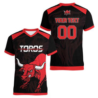 Toros Guatemala Rugby Custom Women V-Neck T-Shirt Vamos Toros Vamos Toros - Wonder Print Shop