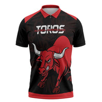 Toros Guatemala Rugby Custom Zipper Polo Shirt Vamos Toros Vamos Toros - Wonder Print Shop