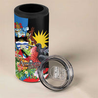 Antigua and Barbuda Magnificent Frigatebird 4 in 1 Can Cooler Tumbler Tropical Vibe - Wonder Print Shop