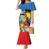 Antigua and Barbuda Magnificent Frigatebird Family Matching Mermaid Dress and Hawaiian Shirt Tropical Vibe - Wonder Print Shop