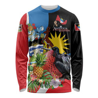 Antigua and Barbuda Magnificent Frigatebird Long Sleeve Shirt Tropical Vibe - Wonder Print Shop