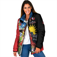 Antigua and Barbuda Magnificent Frigatebird Padded Jacket Tropical Vibe - Wonder Print Shop