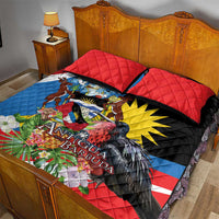 Antigua and Barbuda Magnificent Frigatebird Quilt Bed Set Tropical Vibe - Wonder Print Shop