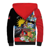 Antigua and Barbuda Magnificent Frigatebird Sherpa Hoodie Tropical Vibe - Wonder Print Shop