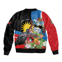 Antigua and Barbuda Magnificent Frigatebird Sleeve Zip Bomber Jacket Tropical Vibe - Wonder Print Shop