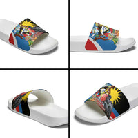 Antigua and Barbuda Magnificent Frigatebird Slide Sandals Tropical Vibe - Wonder Print Shop