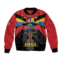 Antigua and Barbuda Independence Day Bomber Jacket Baabyuuda 1 November 1981 - Wonder Print Shop