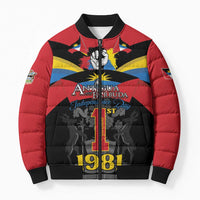 Antigua and Barbuda Independence Day Bomber Puffer Jacket Baabyuuda 1 November 1981 - Wonder Print Shop