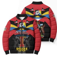 Antigua and Barbuda Independence Day Bomber Puffer Jacket Baabyuuda 1 November 1981 - Wonder Print Shop