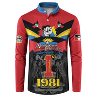 Antigua and Barbuda Independence Day Button Sweatshirt Baabyuuda 1 November 1981 - Wonder Print Shop