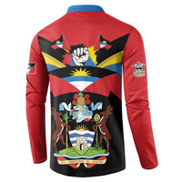 Antigua and Barbuda Independence Day Button Sweatshirt Baabyuuda 1 November 1981 - Wonder Print Shop