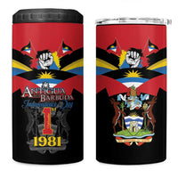 Antigua and Barbuda Independence Day 4 in 1 Can Cooler Tumbler Baabyuuda 1 November 1981 - Wonder Print Shop