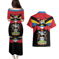 Antigua and Barbuda Independence Day Couples Matching Puletasi and Hawaiian Shirt Baabyuuda 1 November 1981 - Wonder Print Shop