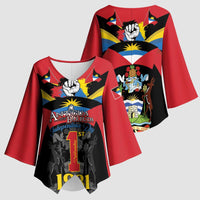 Antigua and Barbuda Independence Day Kimono Sleeve Blouse Baabyuuda 1 November 1981 - Wonder Print Shop