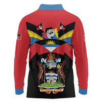 Antigua and Barbuda Independence Day Long Sleeve Polo Shirt Baabyuuda 1 November 1981 - Wonder Print Shop