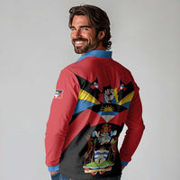 Antigua and Barbuda Independence Day Long Sleeve Polo Shirt Baabyuuda 1 November 1981 - Wonder Print Shop