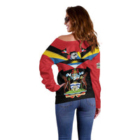 Antigua and Barbuda Independence Day Off Shoulder Sweater Baabyuuda 1 November 1981 - Wonder Print Shop
