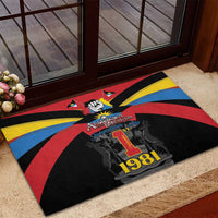 Antigua and Barbuda Independence Day Rubber Doormat Baabyuuda 1 November 1981 - Wonder Print Shop