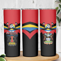 Antigua and Barbuda Independence Day Skinny Tumbler Baabyuuda 1 November 1981 - Wonder Print Shop