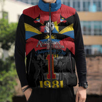 Antigua and Barbuda Independence Day Sleeveless Puffer Jacket Baabyuuda 1 November 1981 - Wonder Print Shop