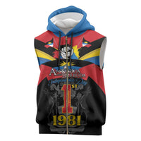 Antigua and Barbuda Independence Day Sleeveless Zip Hoodie Baabyuuda 1 November 1981 - Wonder Print Shop
