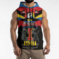 Antigua and Barbuda Independence Day Sleeveless Zip Hoodie Baabyuuda 1 November 1981 - Wonder Print Shop