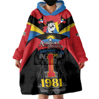 Antigua and Barbuda Independence Day Wearable Blanket Hoodie Baabyuuda 1 November 1981 - Wonder Print Shop